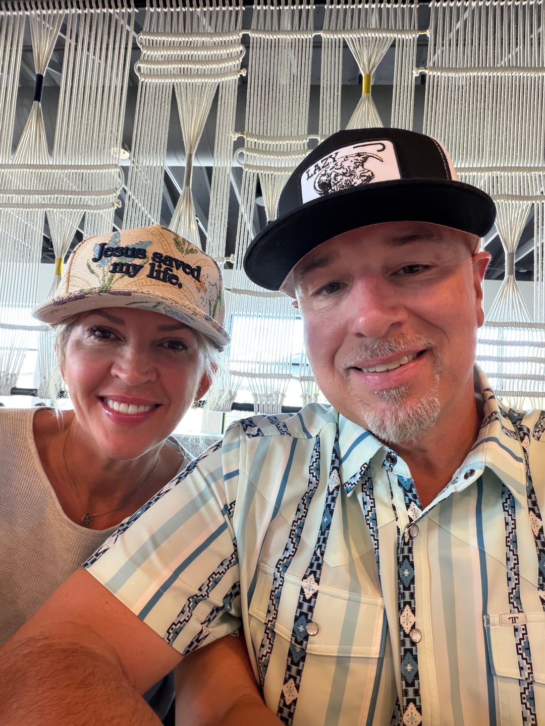 Customer photo review of Hat: Jesus saved my life