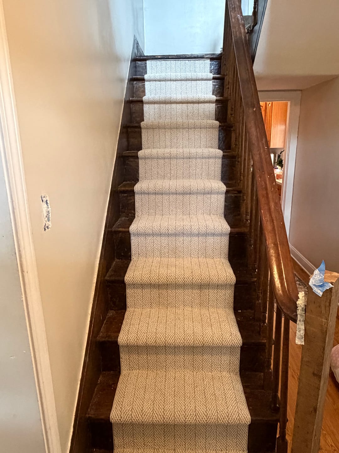 Customer photo review of Amalfi Capri Herringbone Stair Runner