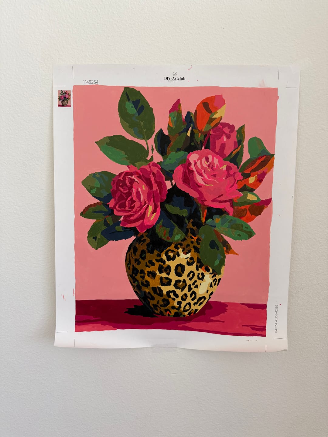 Customer photo review of Wild Roses | Paint by Number