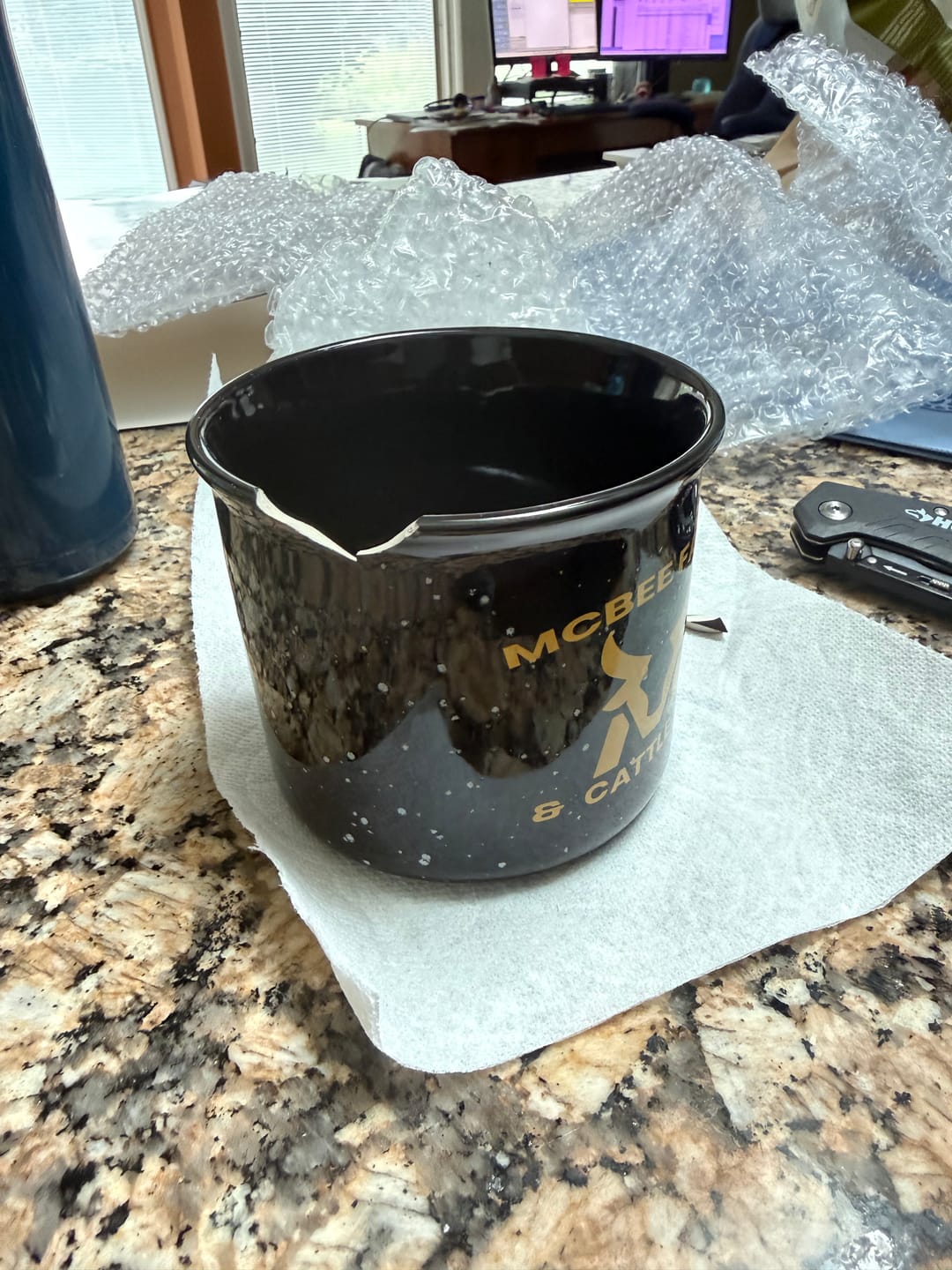 Customer photo review of McBee Campfire Ceramic Mug – 15oz
