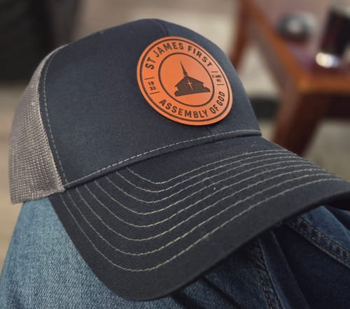 Customer photo review of Richardson 112 Custom Leather Patch Hats