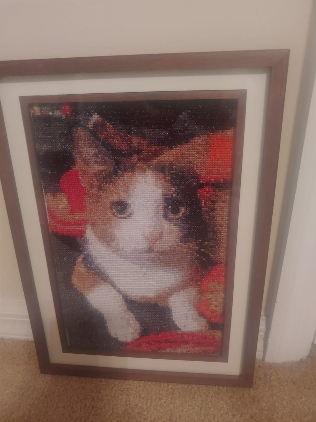 Customer photo review of Custom Cross Stitch Tapestry Kit | Just Upload Your Photo!