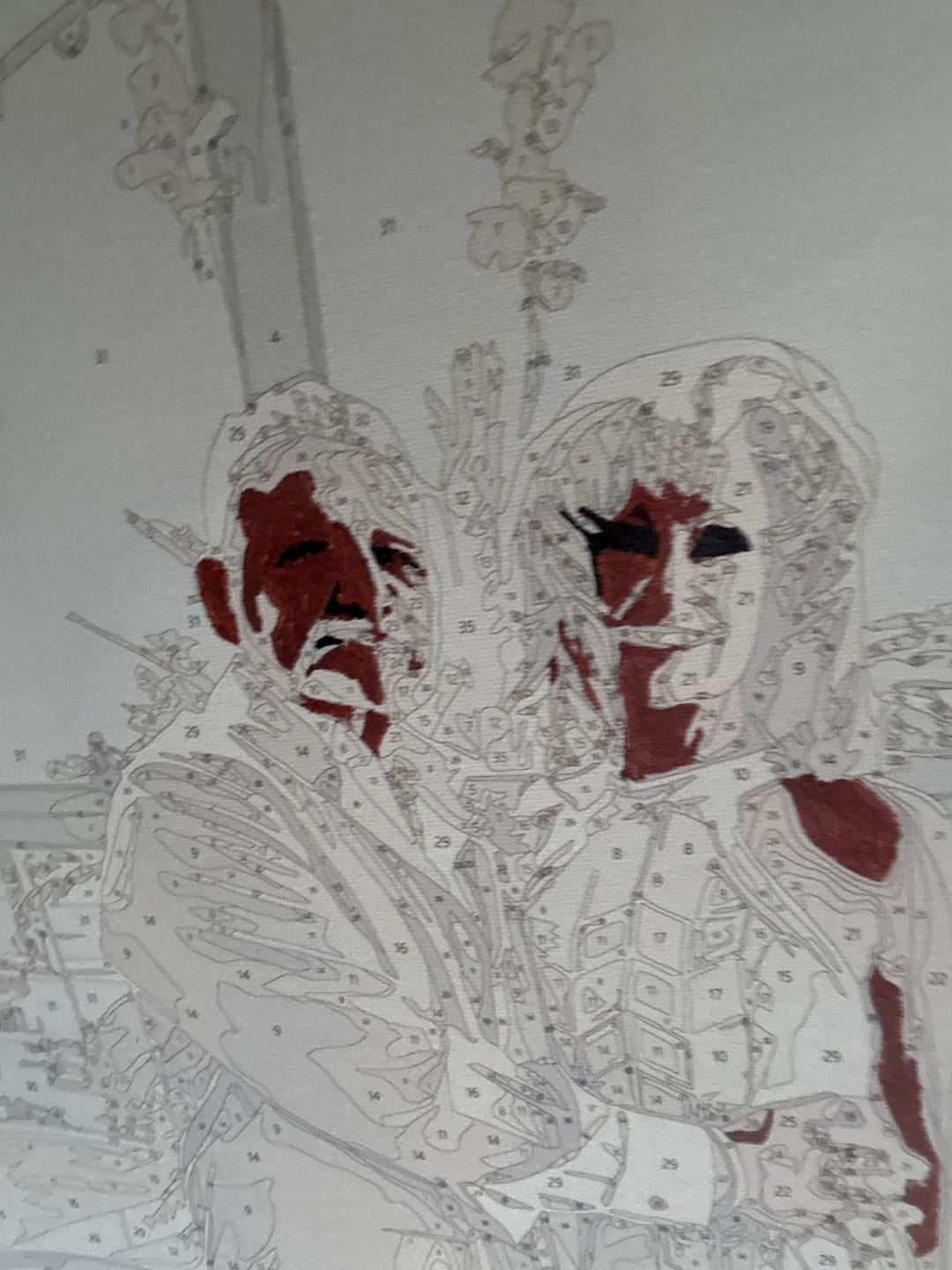Customer photo review of Custom Paint By Numbers Kit