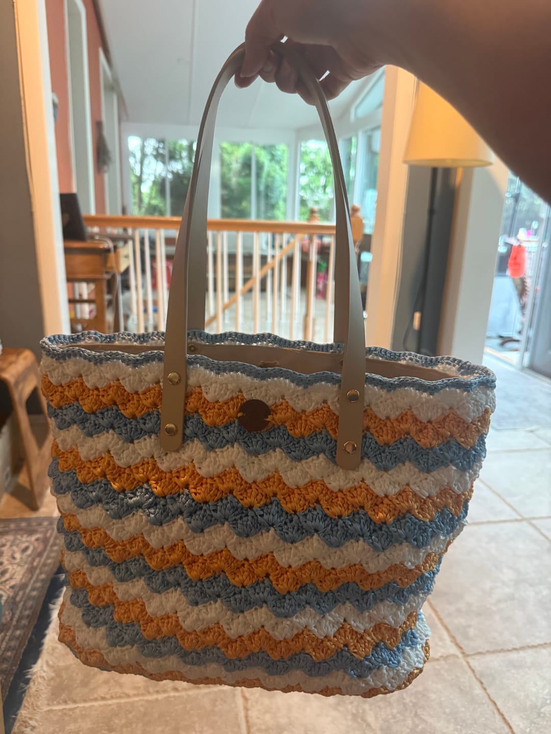 Customer photo review of Seabreaze Wave Tote Crochet Kit