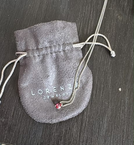 Customer photo review of Collar Birthstone Gota Plateado