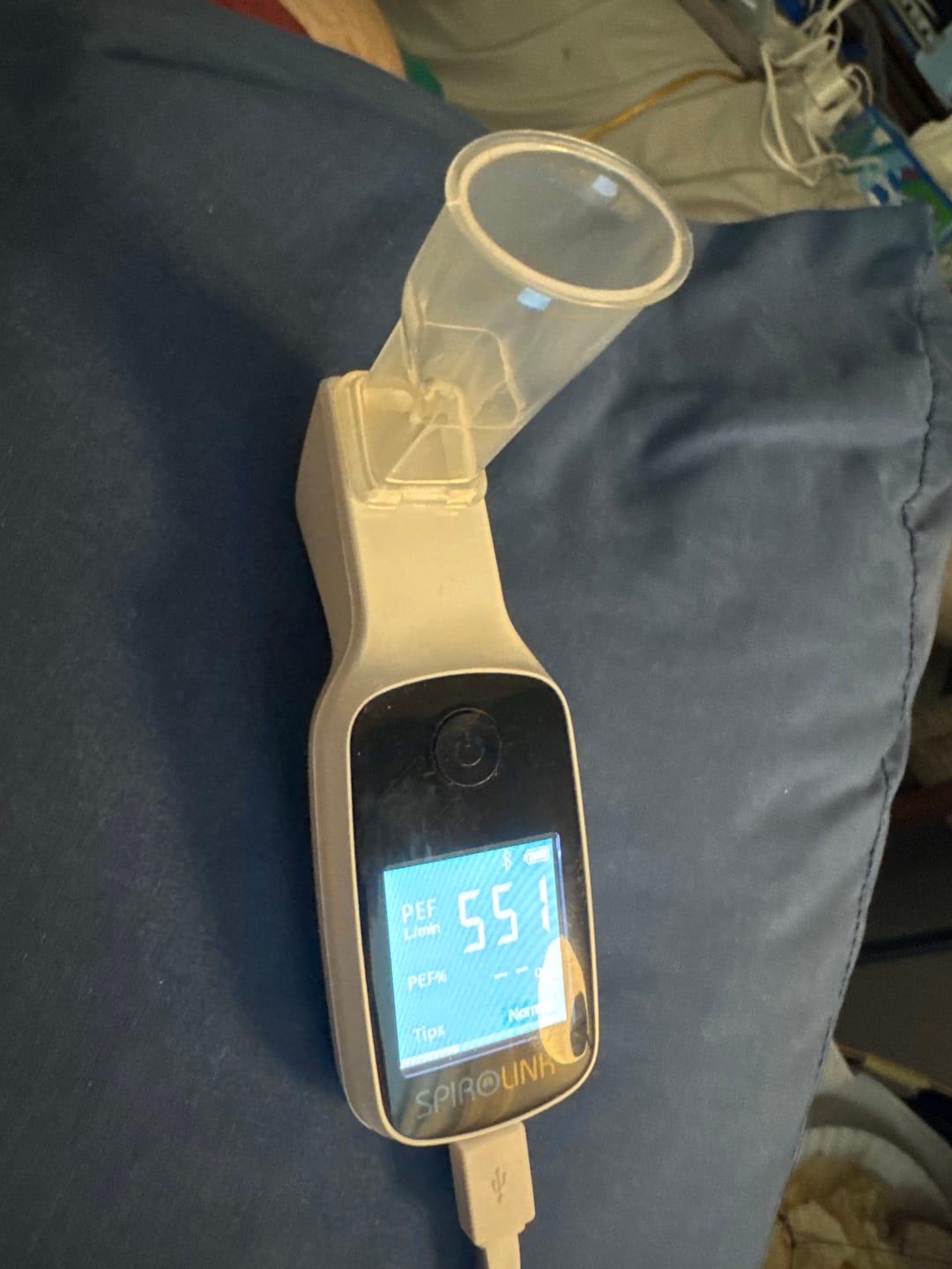 Customer photo review of SpiroLink® | Smart Spirometer