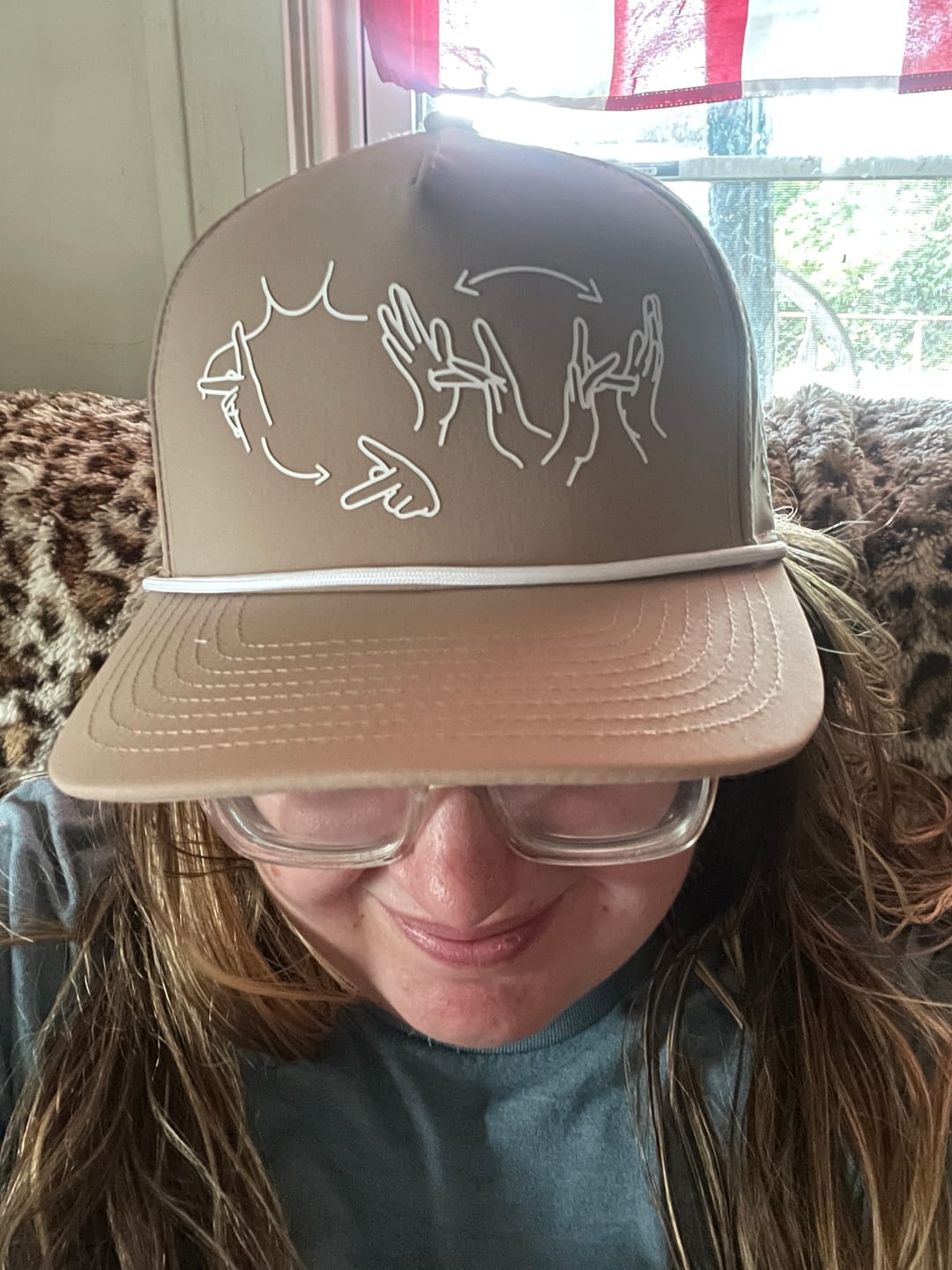 Customer photo review of JESUS IS KING ASL SNAPBACK HAT