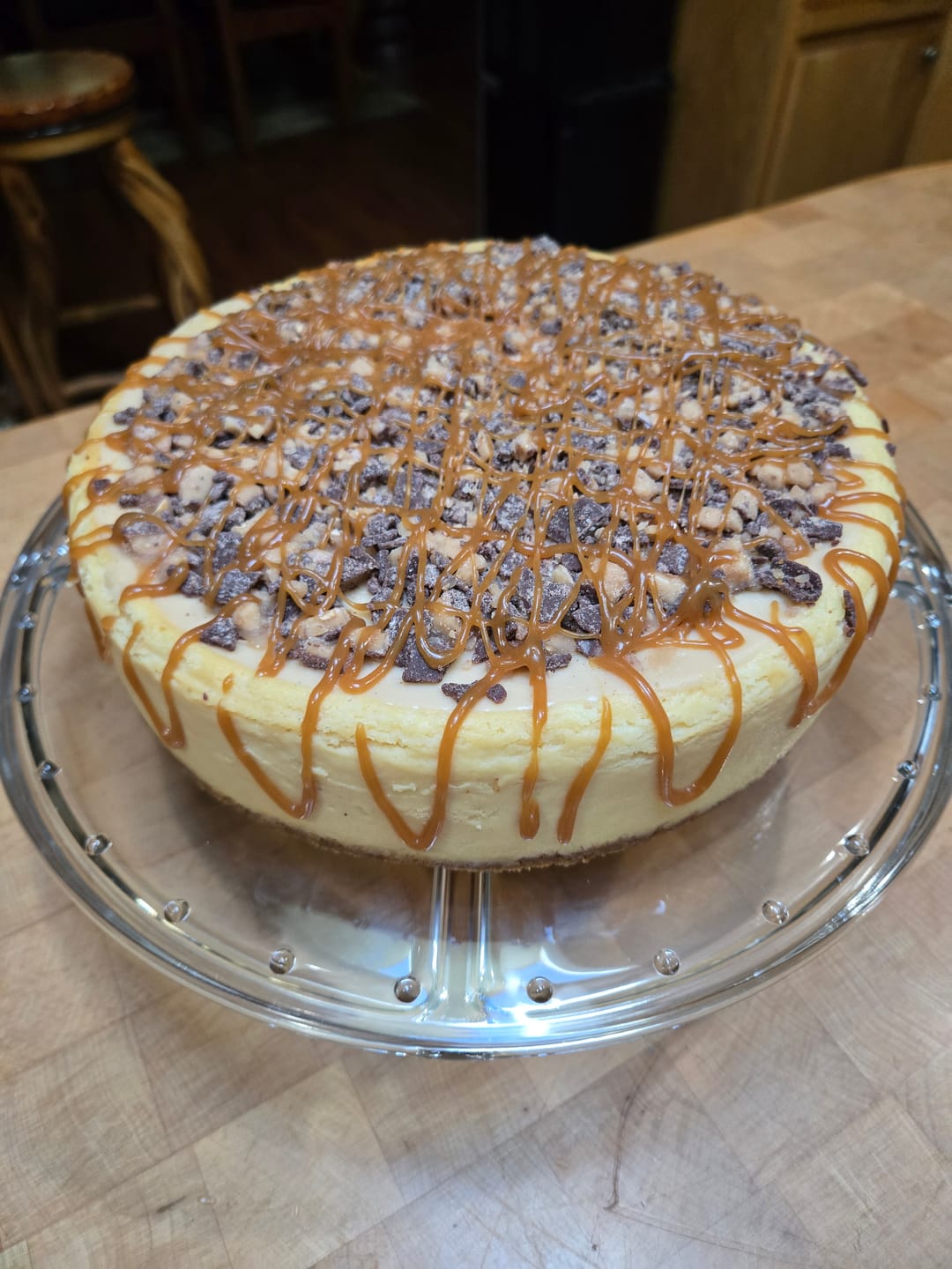 Customer photo review of Salted Caramel Cheesecake