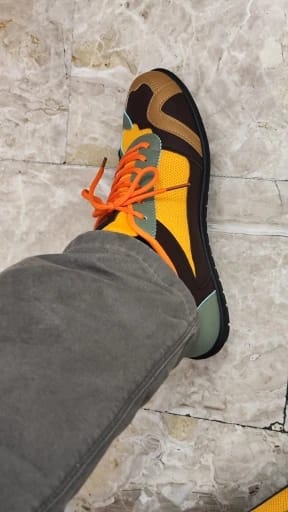 Customer photo review of Luca | Retro Colourblock Trainers