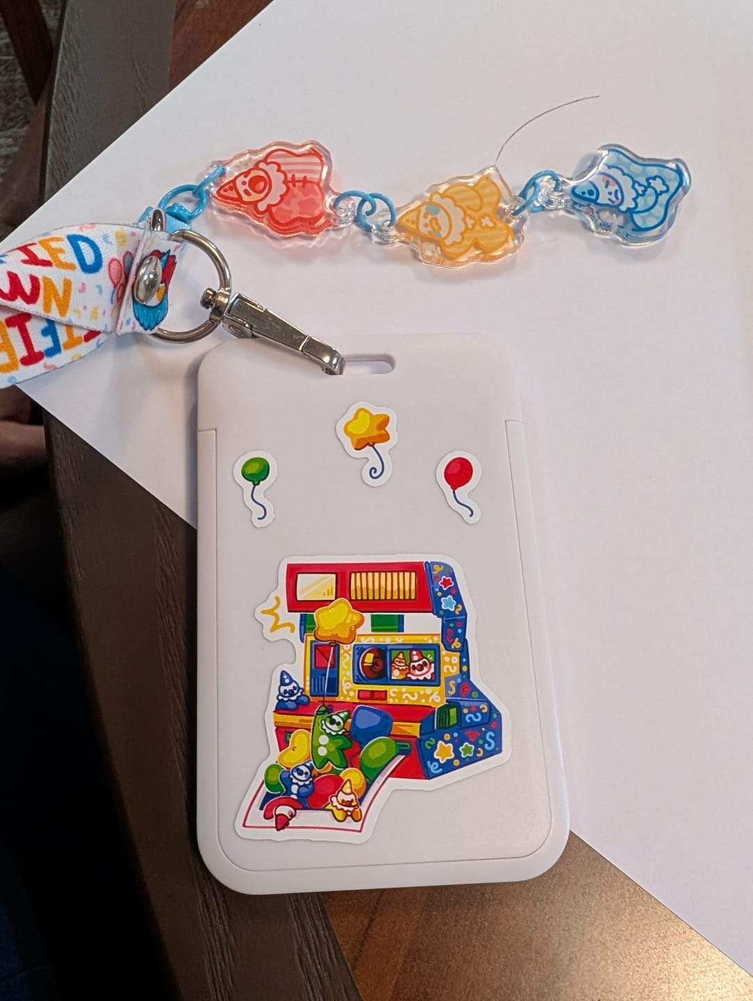 Customer photo review of Cute Lil Clown Dangling Keychain