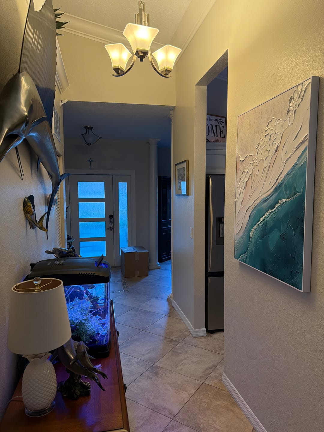 Customer photo review of Minimalist Ocean Green Wall Art - Seavara