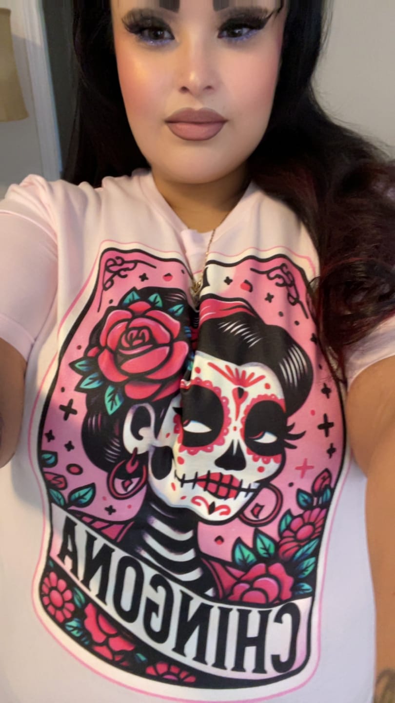 Customer photo review of La Chingona All Pink T-shirt