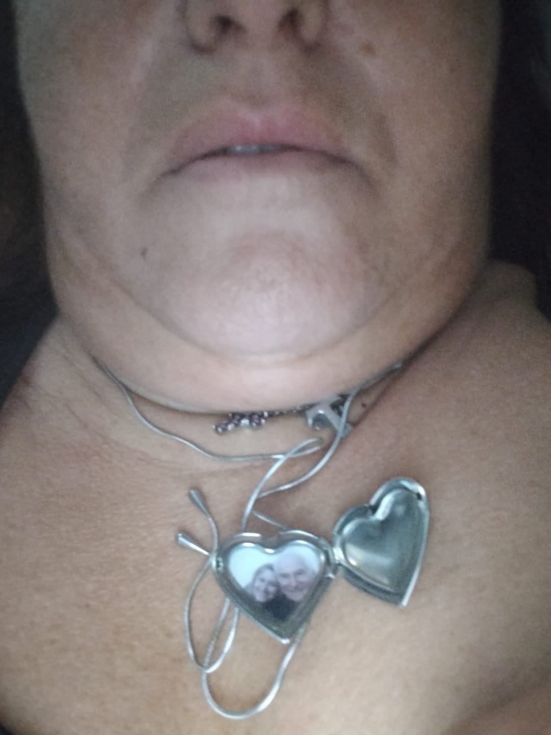 Customer photo review of Collana Cuore Foto Stampata Personalizzata