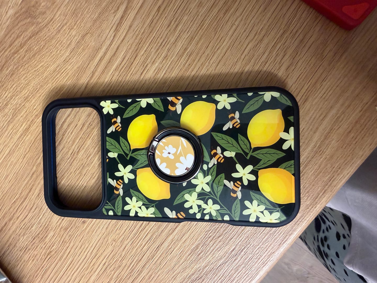 Customer photo review of Cute Floral Designer iPhone 17 Pro Max Case – Lemon and Bees | MagSafe