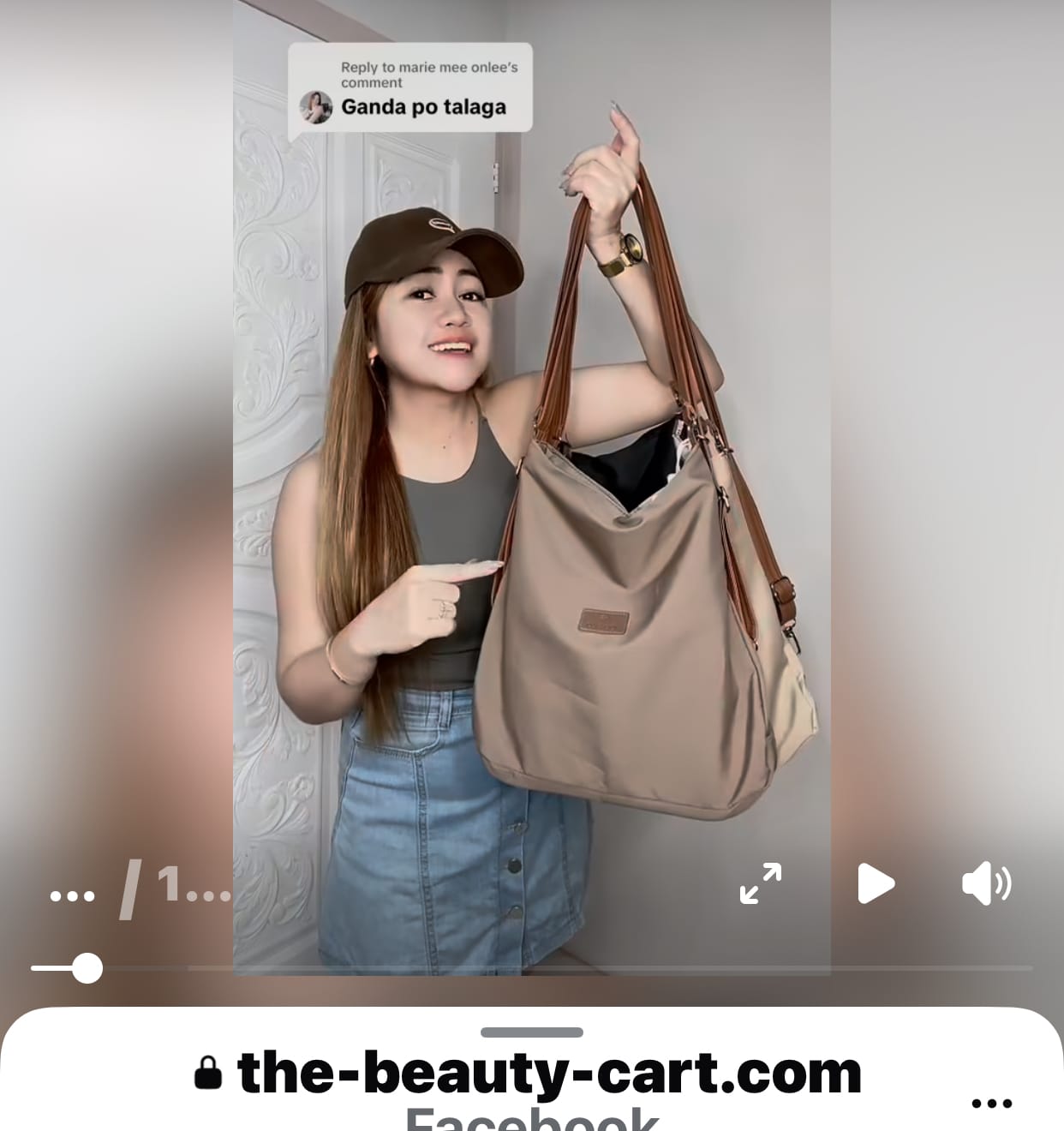 Customer photo review of 8MNY-MC003 3 Ways Canvas Women's Bag Large Capacity