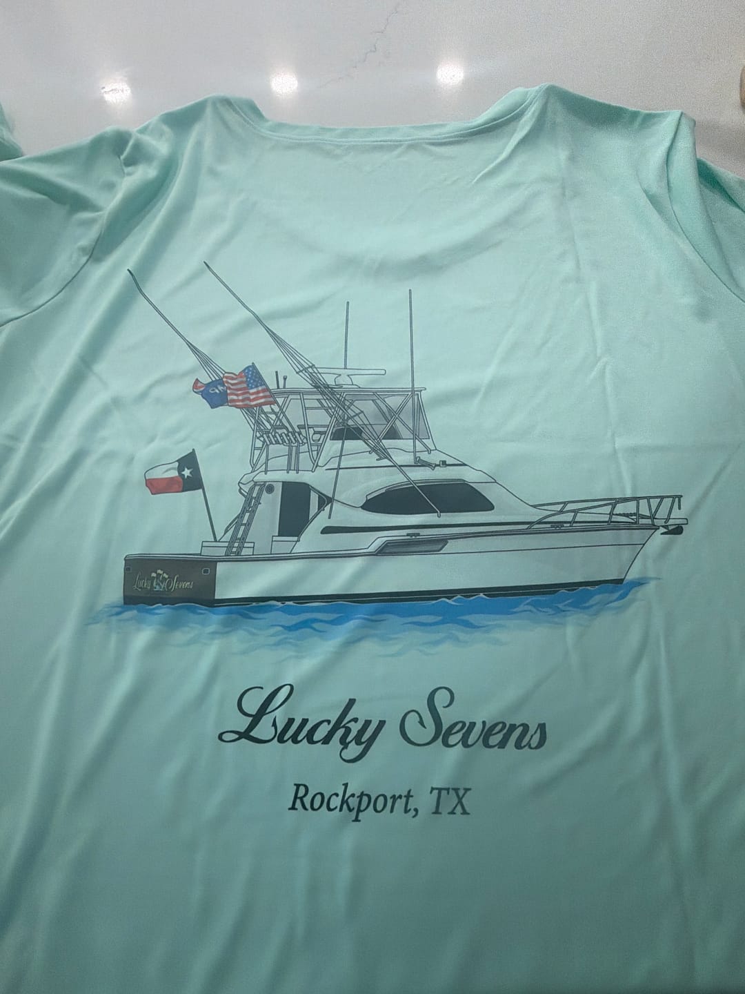 Customer photo review of Womens Dri-Fit Custom Boat Shirts - Long Sleeve