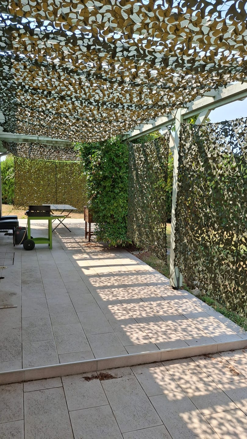 Customer photo review of Filet de camouflage renforcé vert