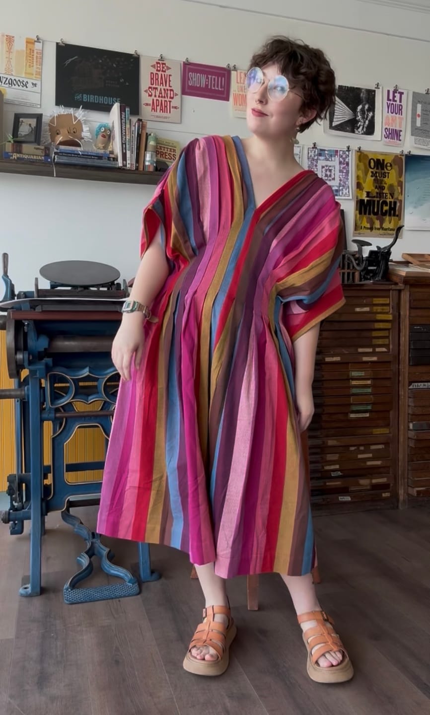Customer photo review of SOHO DRESS | MARGO STRIPES