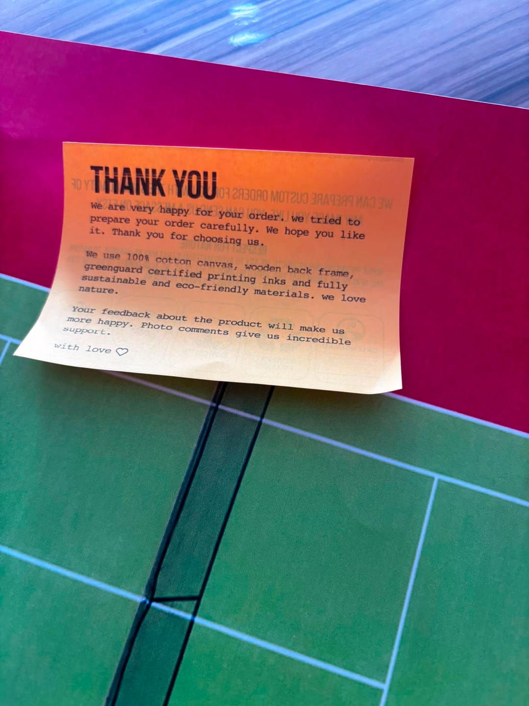 Customer photo review of Match Point Tennis Wall Art