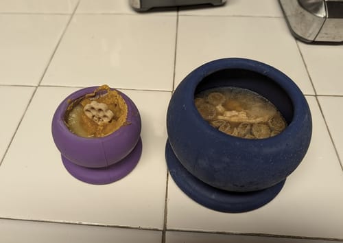 Customer photo review of Freezball - Durable Fillable Dog Chew Bone