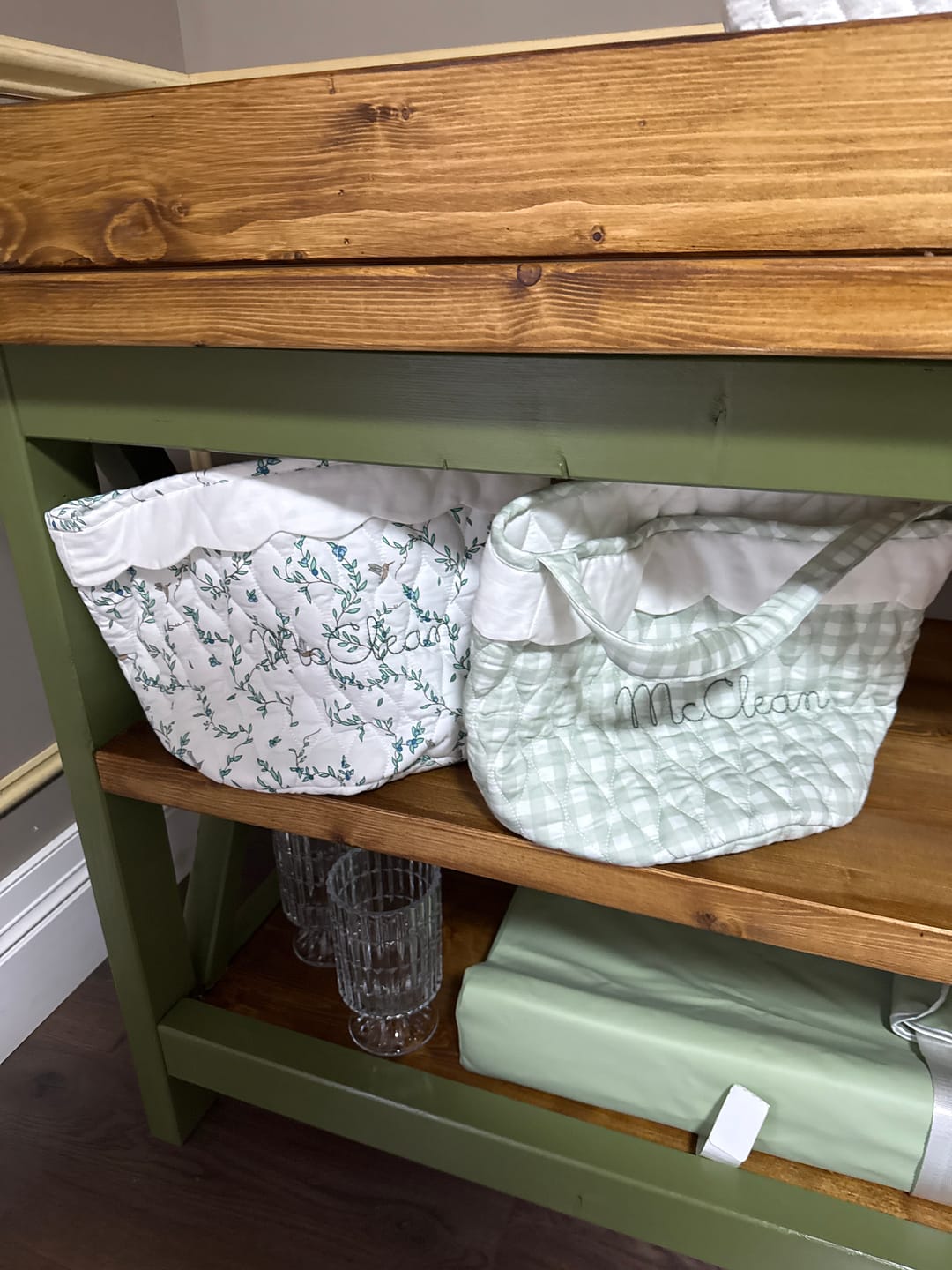 Customer photo review of Quilted Storage Basket - Secret Garden