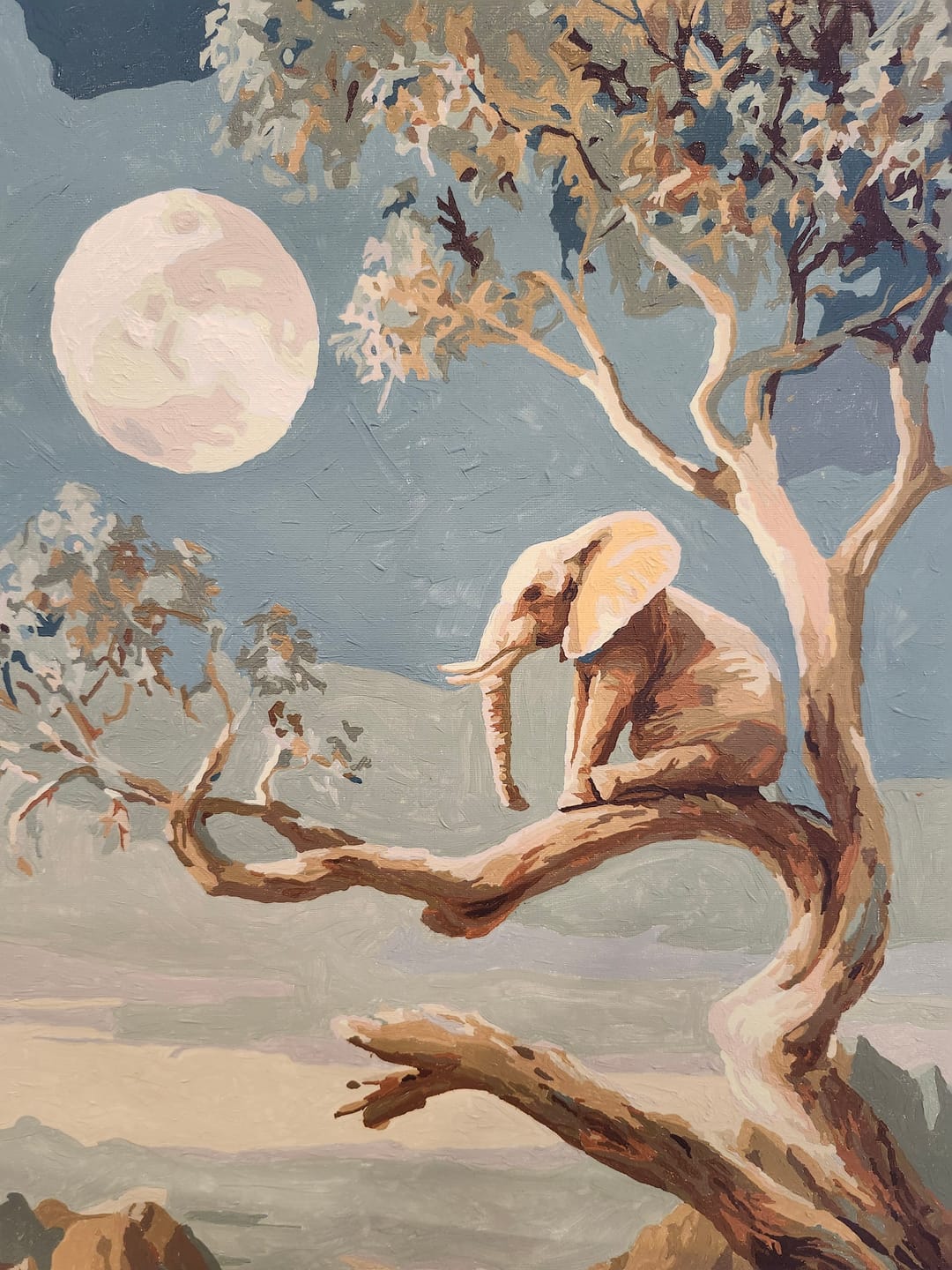 Customer photo review of Dreaming Elephant | Paint by Number
