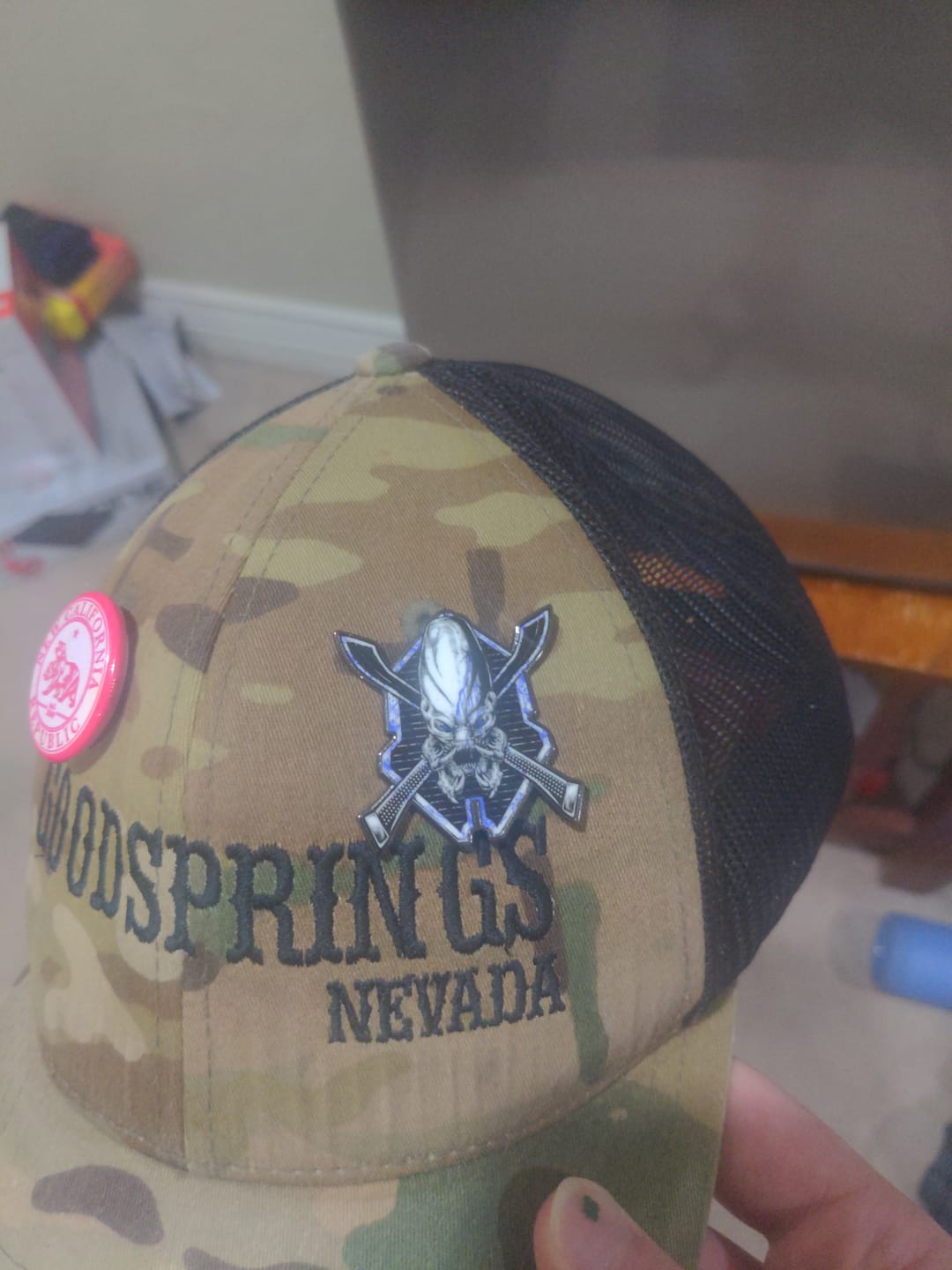 Customer photo review of Xeno Mode Pin