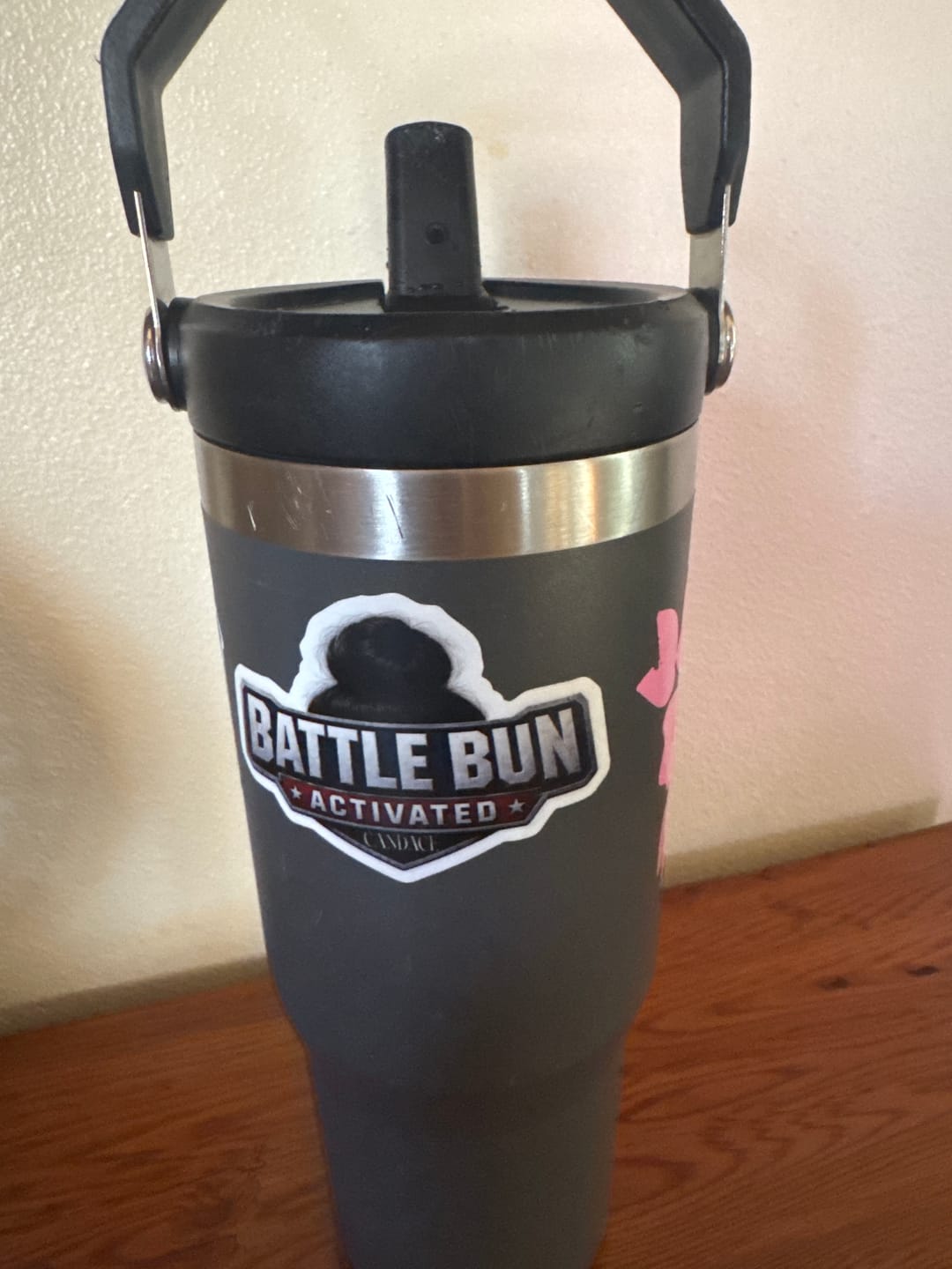 Customer photo review of Battle Bun Activated Logo Sticker