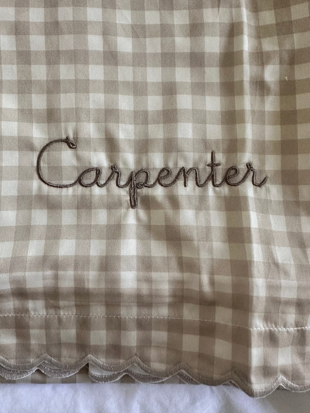 Customer photo review of Picnic Gingham Baby Duvet - Beige