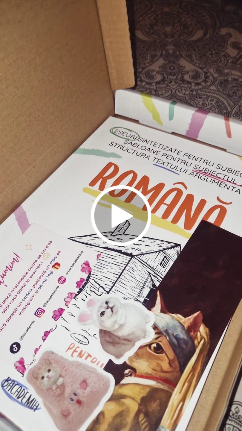 Customer video review of Carte Română Bacalaureat Bacademia (temă și viziune, caracterizare, relație) - Ediția II