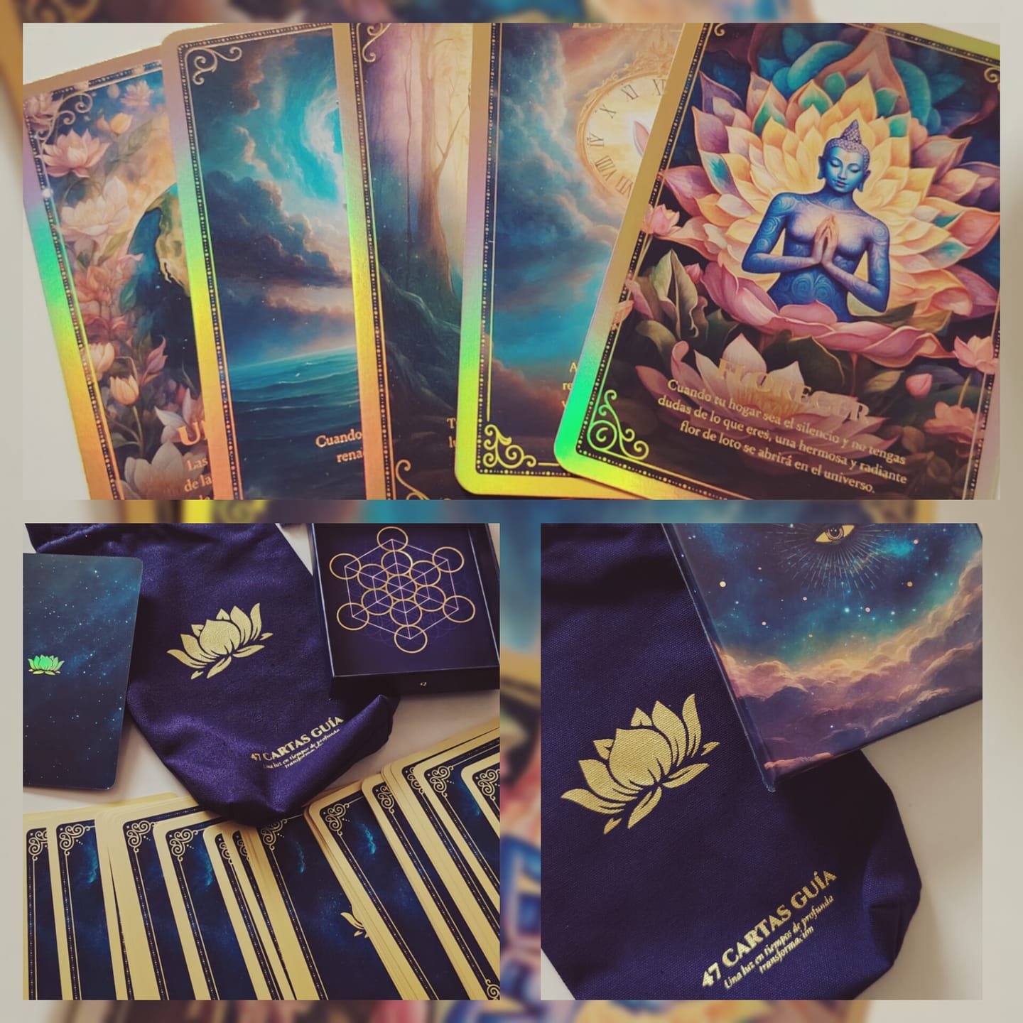 Customer photo review of El Gran Despertar: La Era Dorada ✨🌌💛 - Mazo Guía de 47 cartas