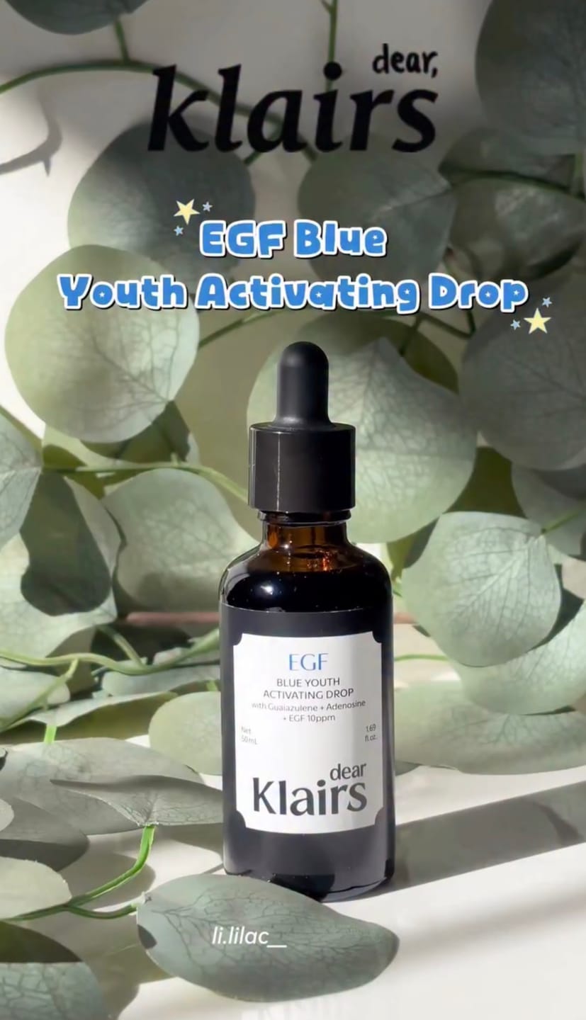 Customer photo review of EGF Blue Youth Activating Drop | EGF Peptide Serum