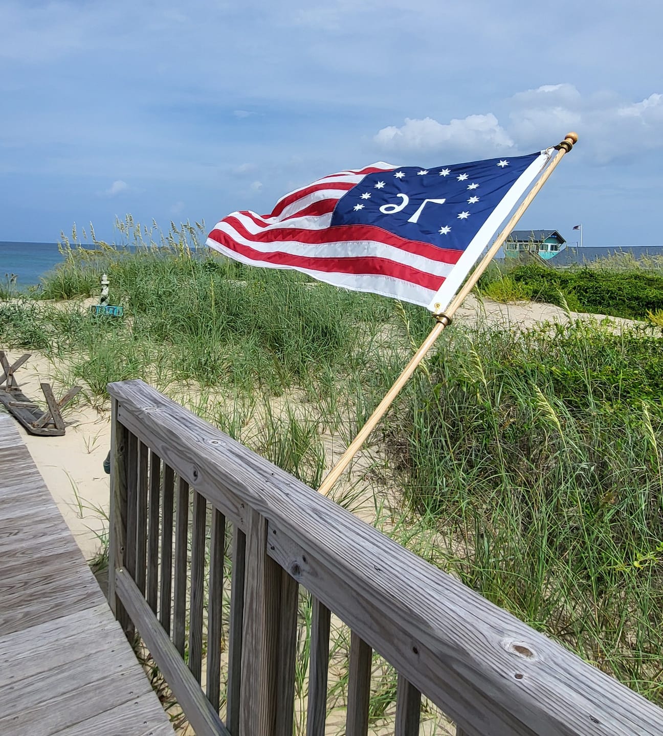 Customer photo review of 3' x 5' Bennington Flag Set