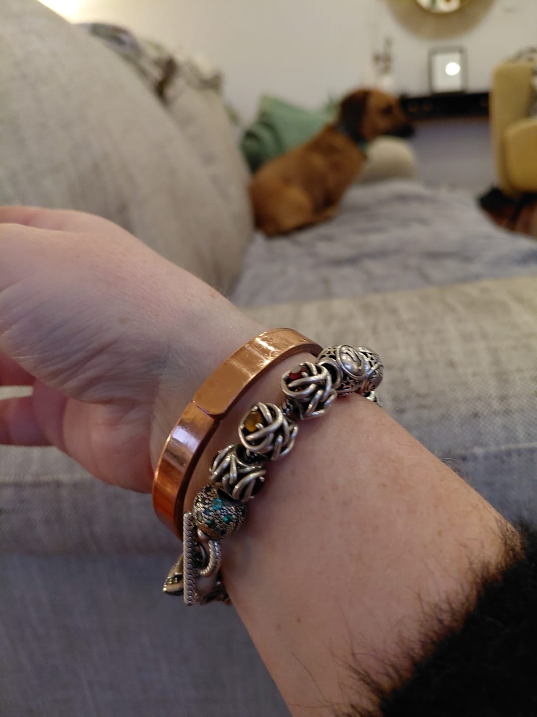 Customer photo review of Pure Copper Bracelet - Smooth Copper Bracelet - Copper Culture