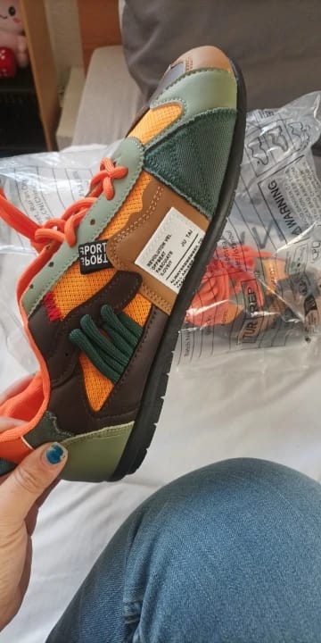 Customer photo review of Luca | Retro Colourblock Trainers