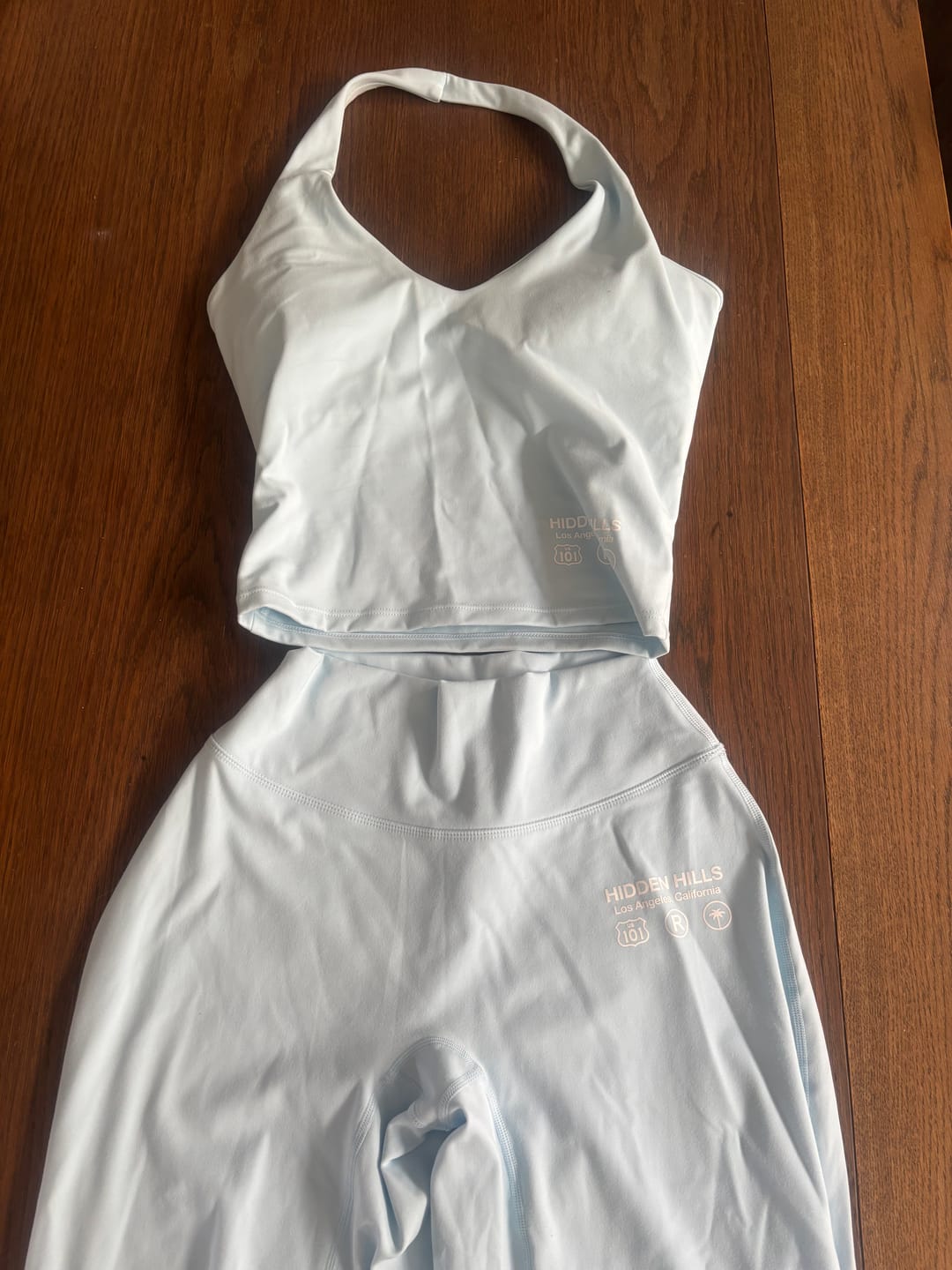Customer photo review of ACTIVE HALTER TOP LIGHT BLUE