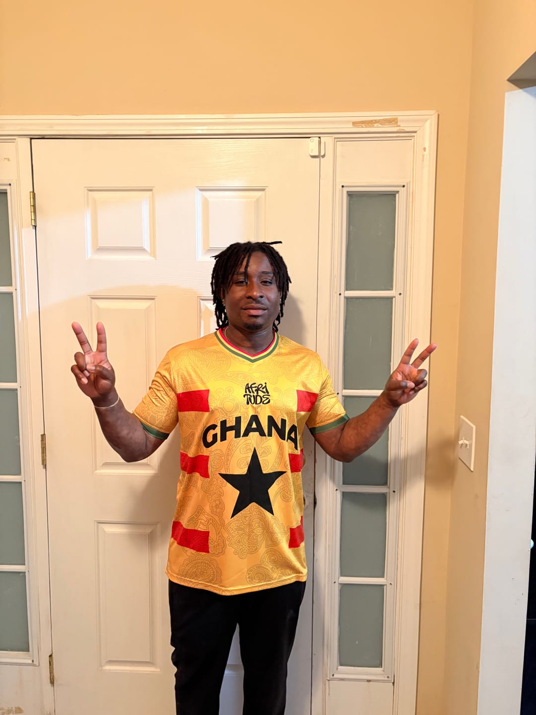 Customer photo review of Ghana Black Star Jersey — Ghana Edition (Founders Drop)