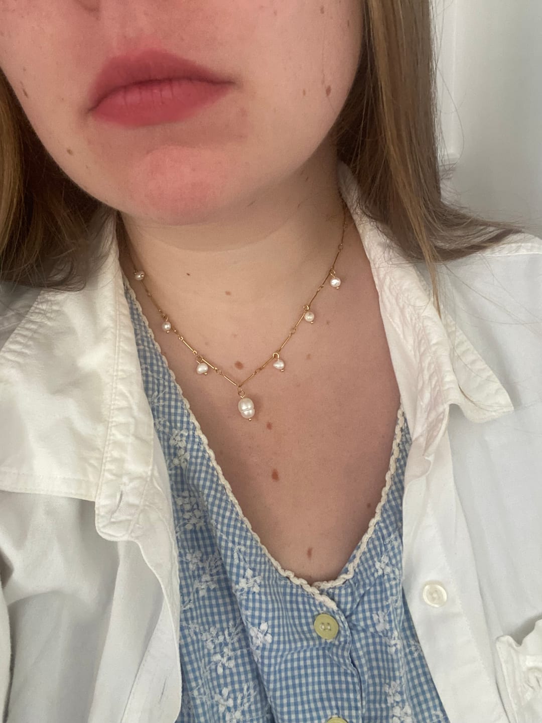 Customer photo review of Santorini Pearl Necklace (Bundle)
