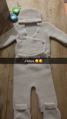 Customer photo review of Ensemble en maille brodé