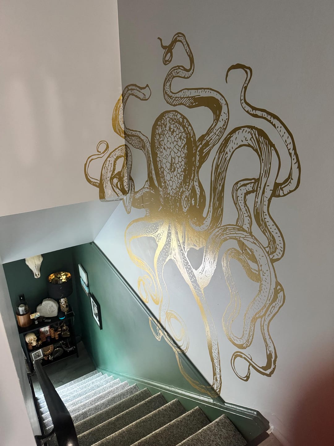 Customer photo review of Giant Octopus Tentacles Vinyl Wall Decal Sticker. #6697