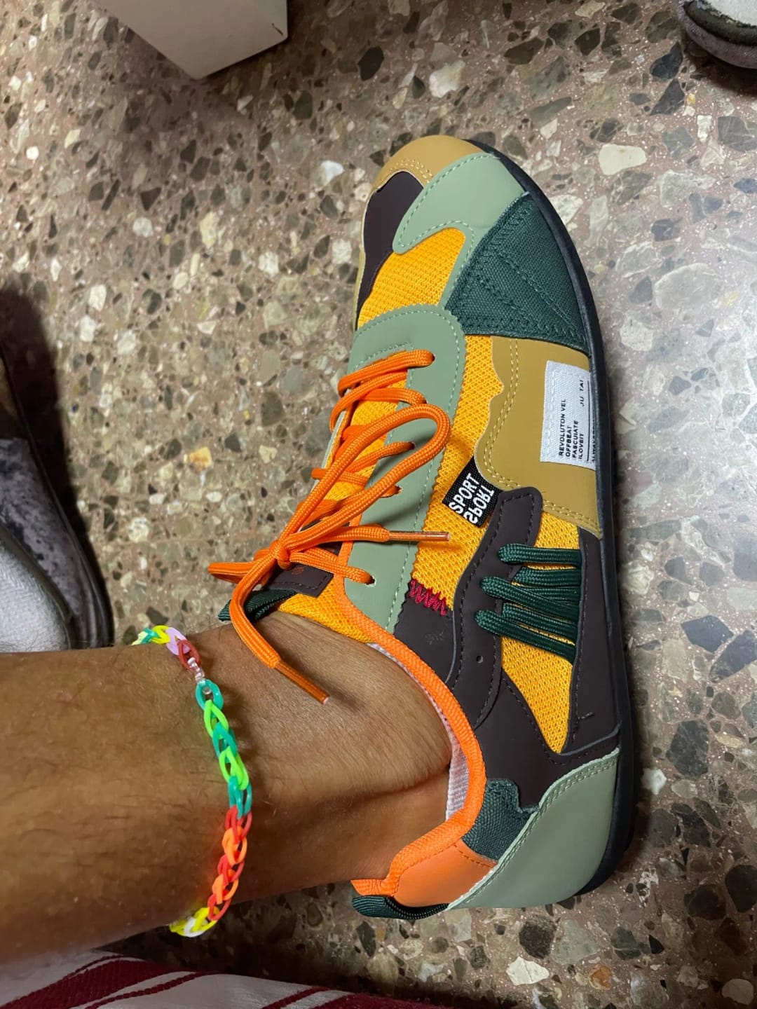 Customer photo review of Luca | Retro Colourblock Trainers