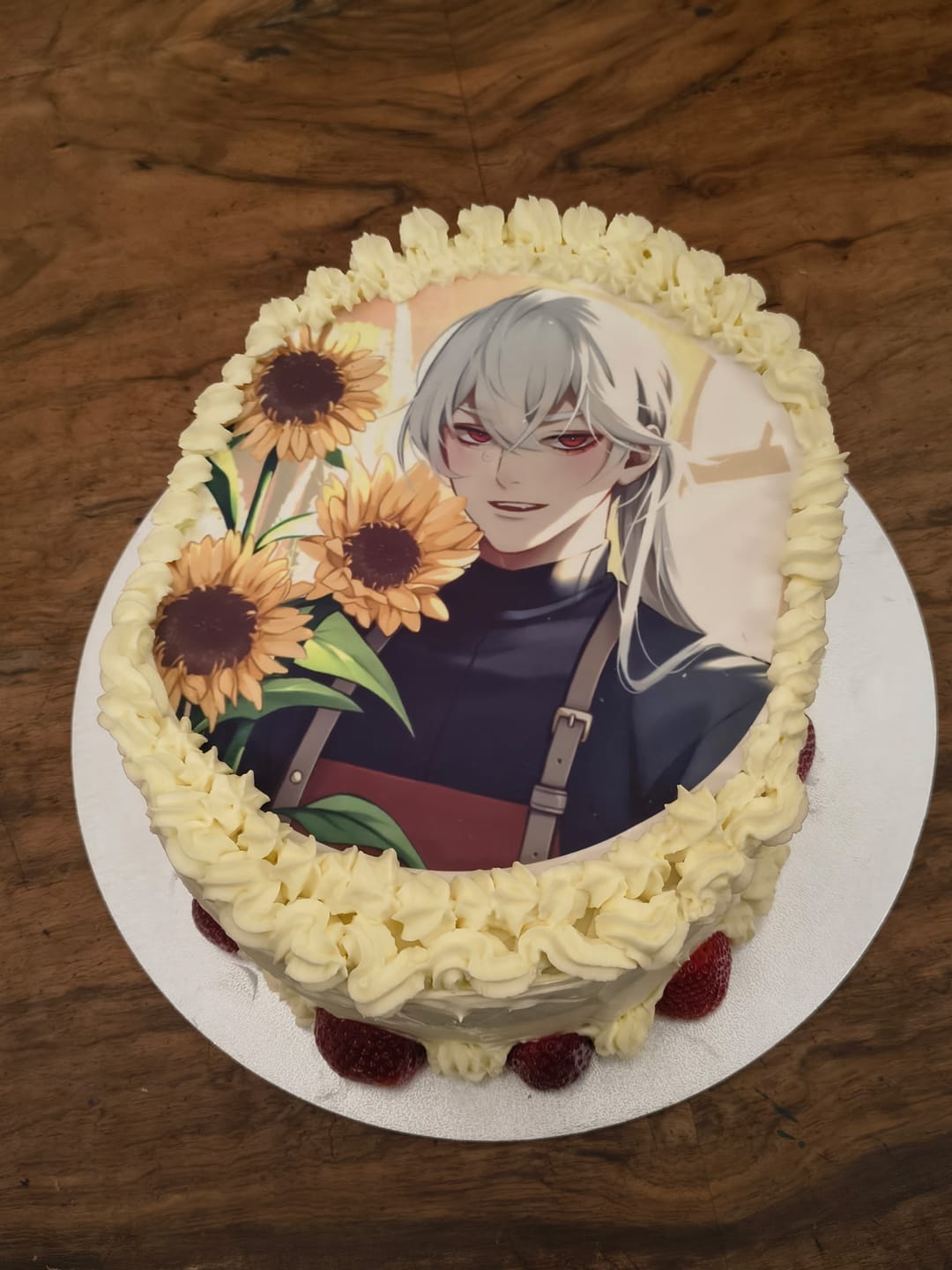 Customer photo review of 20 cm Pre-cut Circle Custom Edible Icing Image
