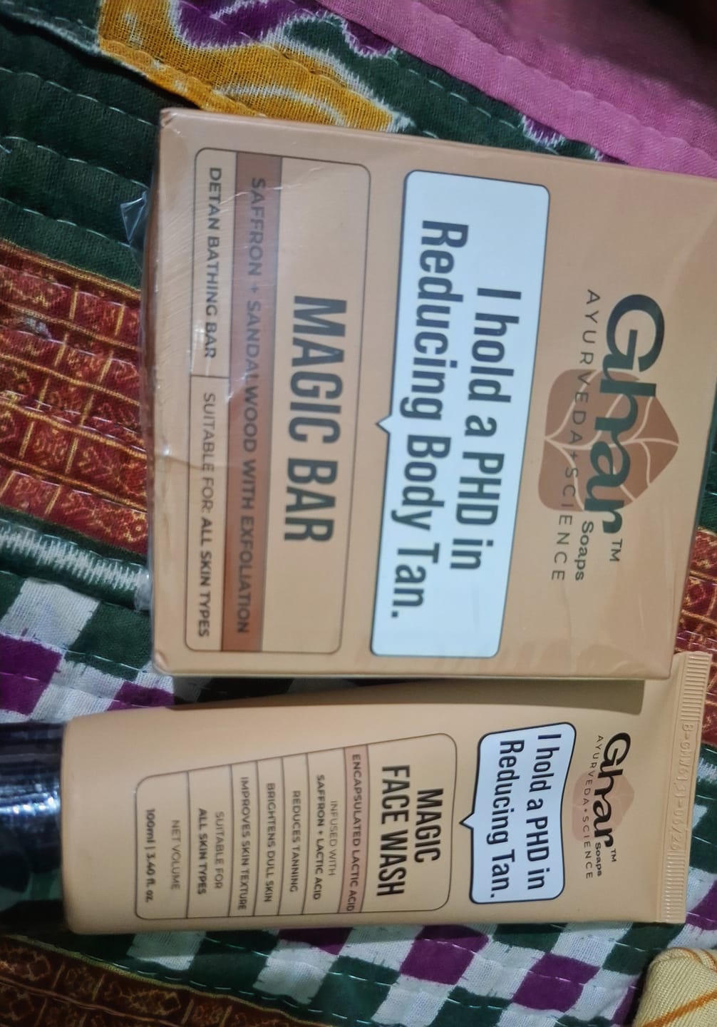 Customer photo review of Magic Soap (Sandal Wood and Saffron Soap)