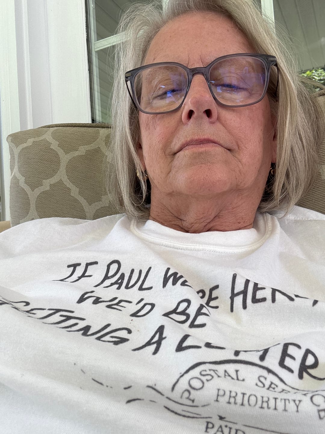 Customer photo review of Paul's Letter T-shirt