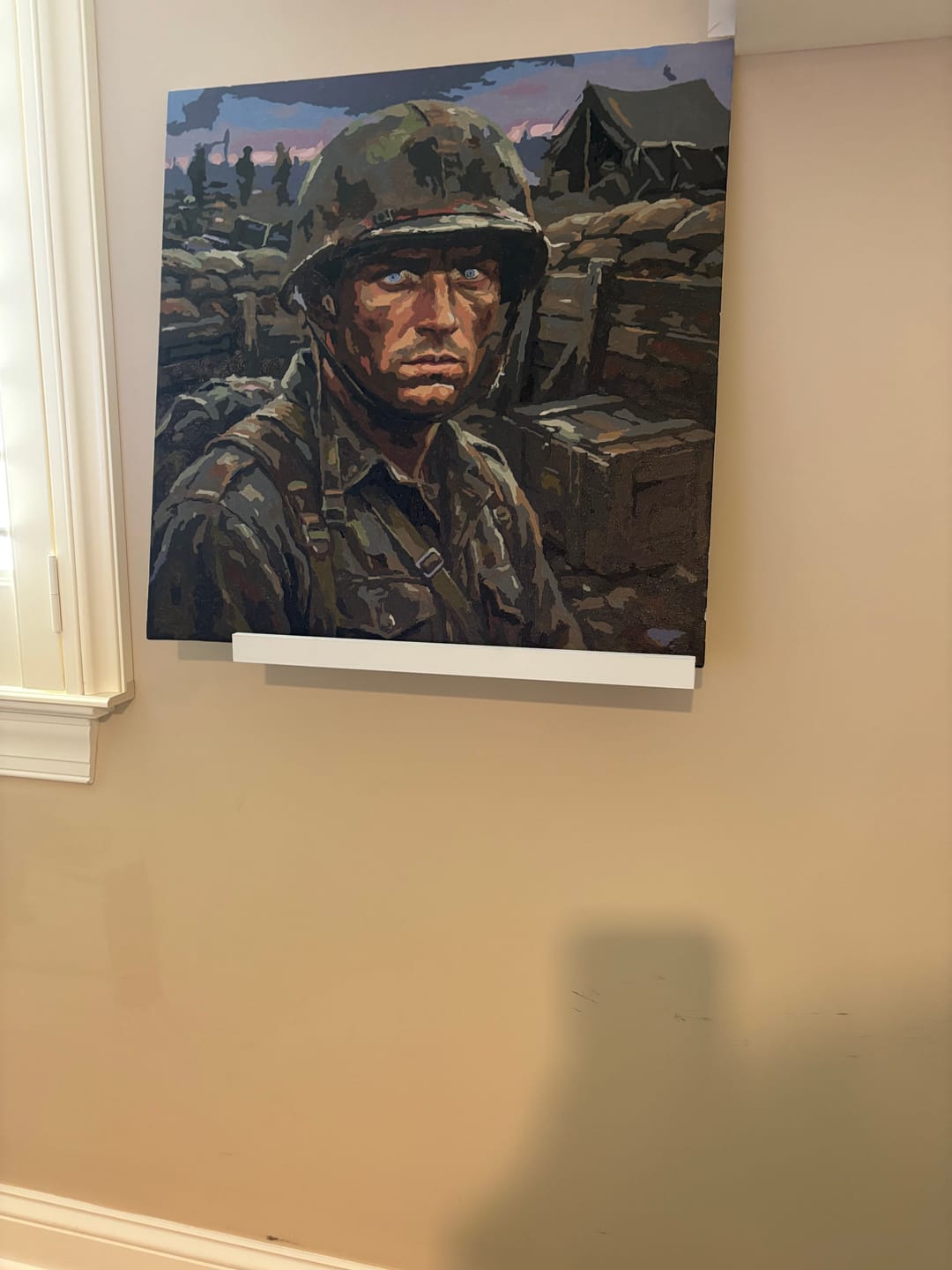 Customer photo review of Trench Soldier’s Gaze (Paint by Numbers)