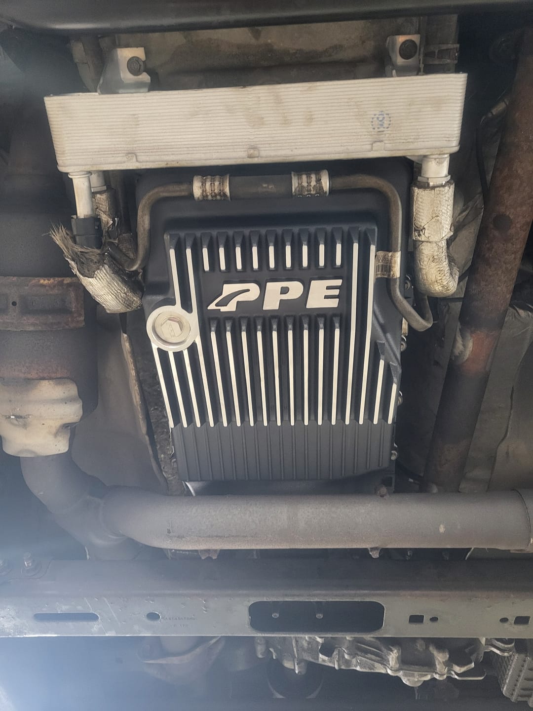 Customer photo review of 2017-2025 Ford 10R80 HD Cast Aluminum Deep Transmission Pan (328053600)