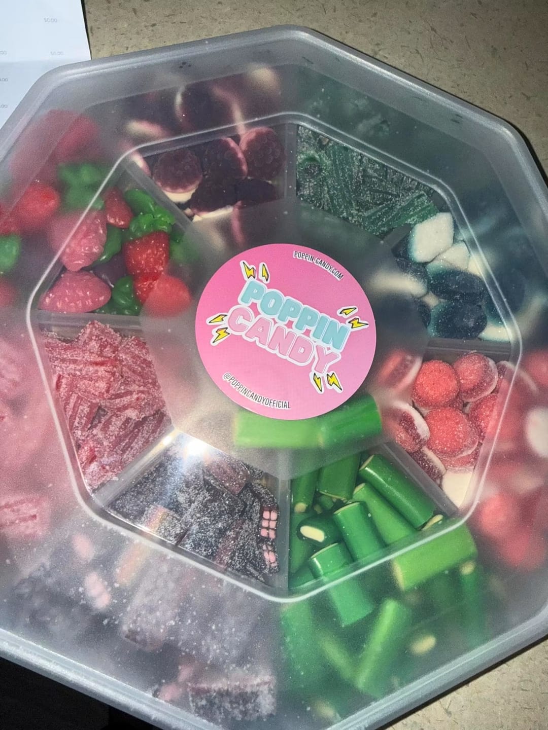 Customer photo review of Poppin Candy Custom Candy Platter