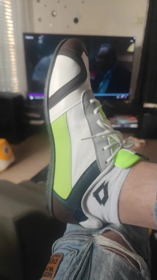 Customer photo review of Luca | Retro Colourblock Trainers