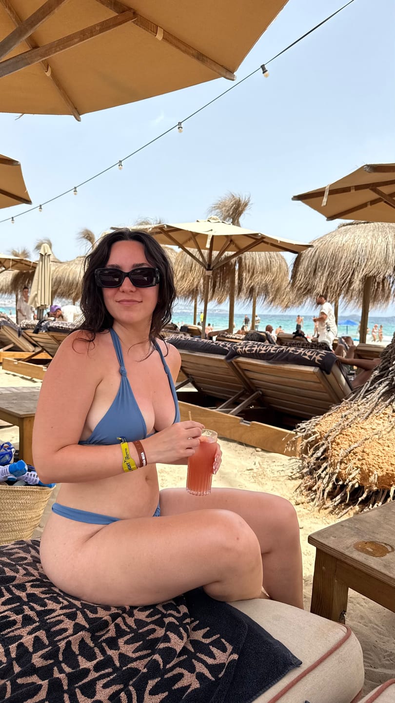Customer photo review of Palma Top - Dusty Blue