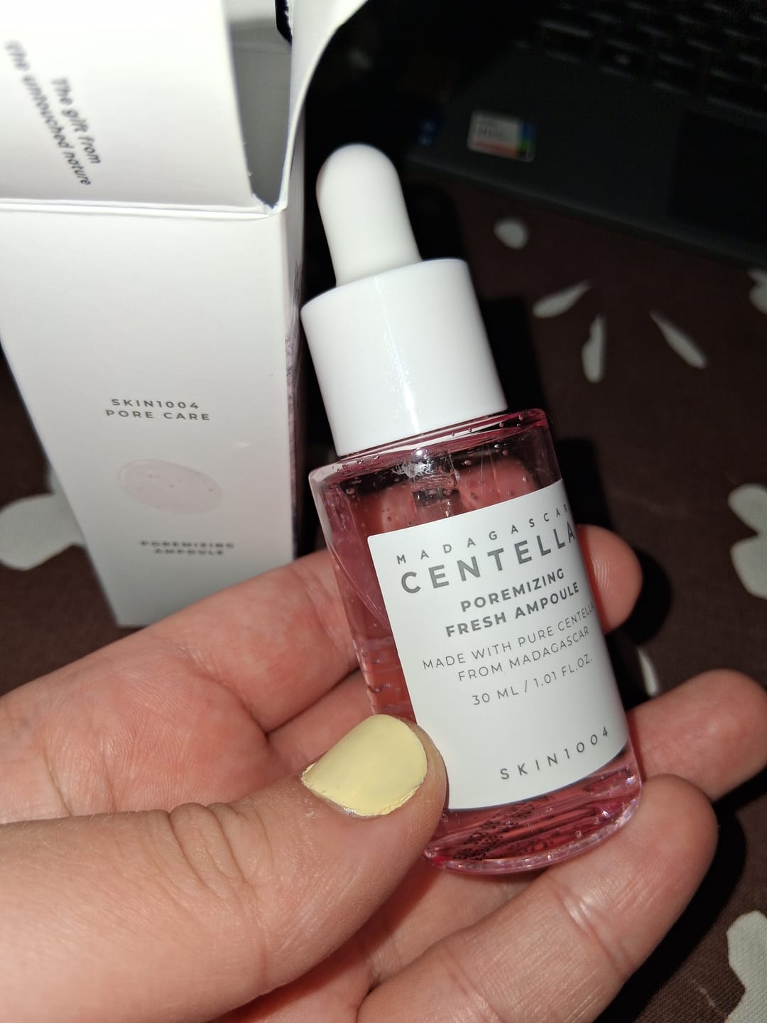 Customer photo review of Sebumu regulējoša ampula SKIN1004 Madagascar Centella Poremizing Fresh Ampoule